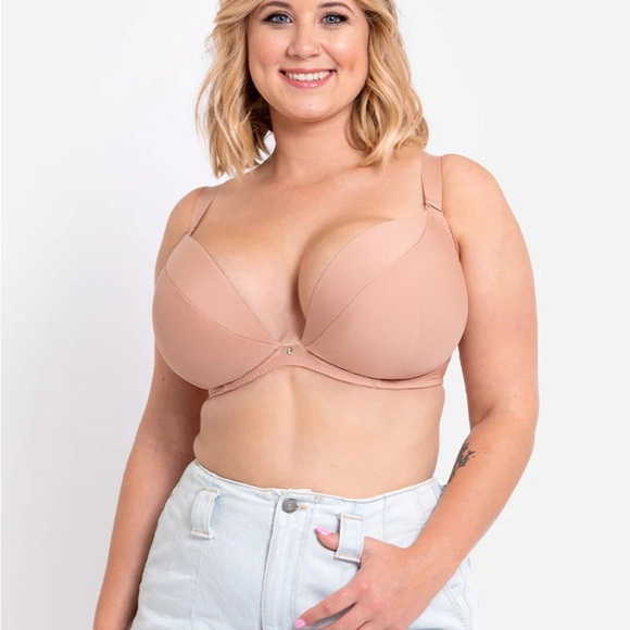 Curvy kate Other - Curvy Kate logo Superplunge Multiway Padded Plunge Bra Latte Beige 38FF